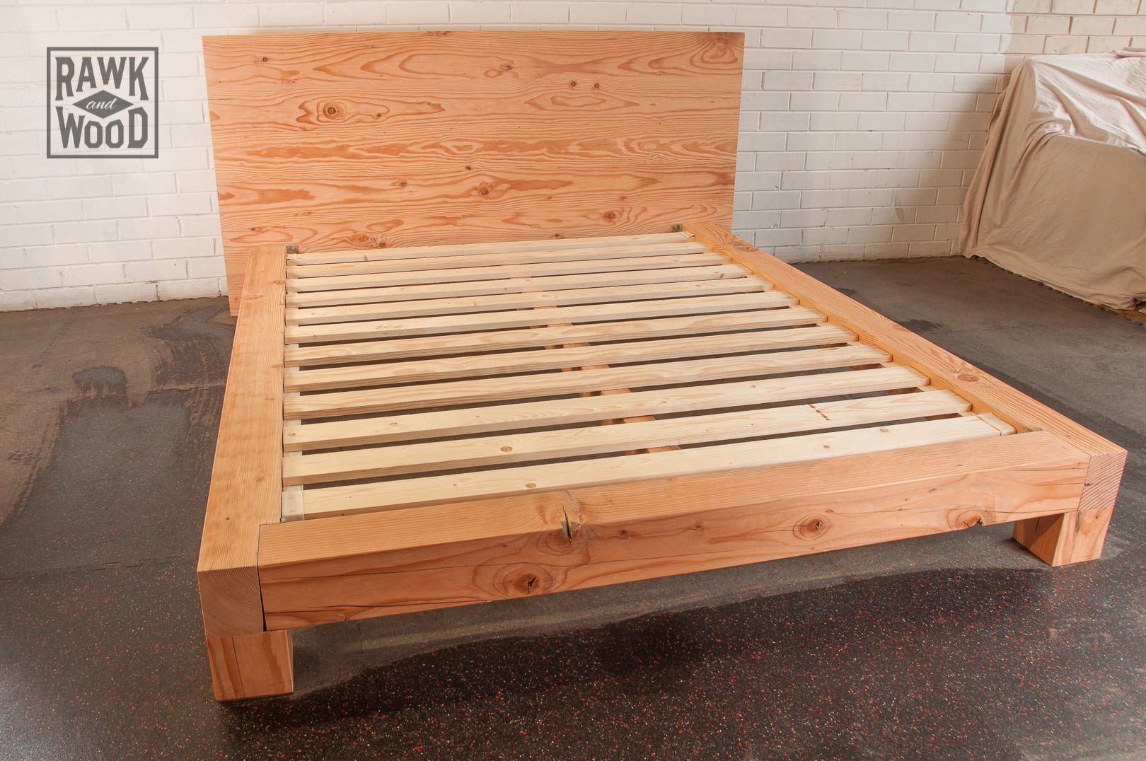 Recycled-Timber-Bed, made in Melbourne by Rawk and Wood