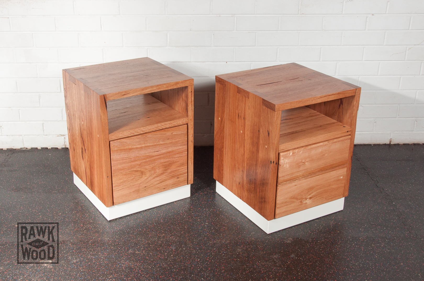 Recycled-Timber-Bedside-Tables, made in Melbourne by Rawk and Wood