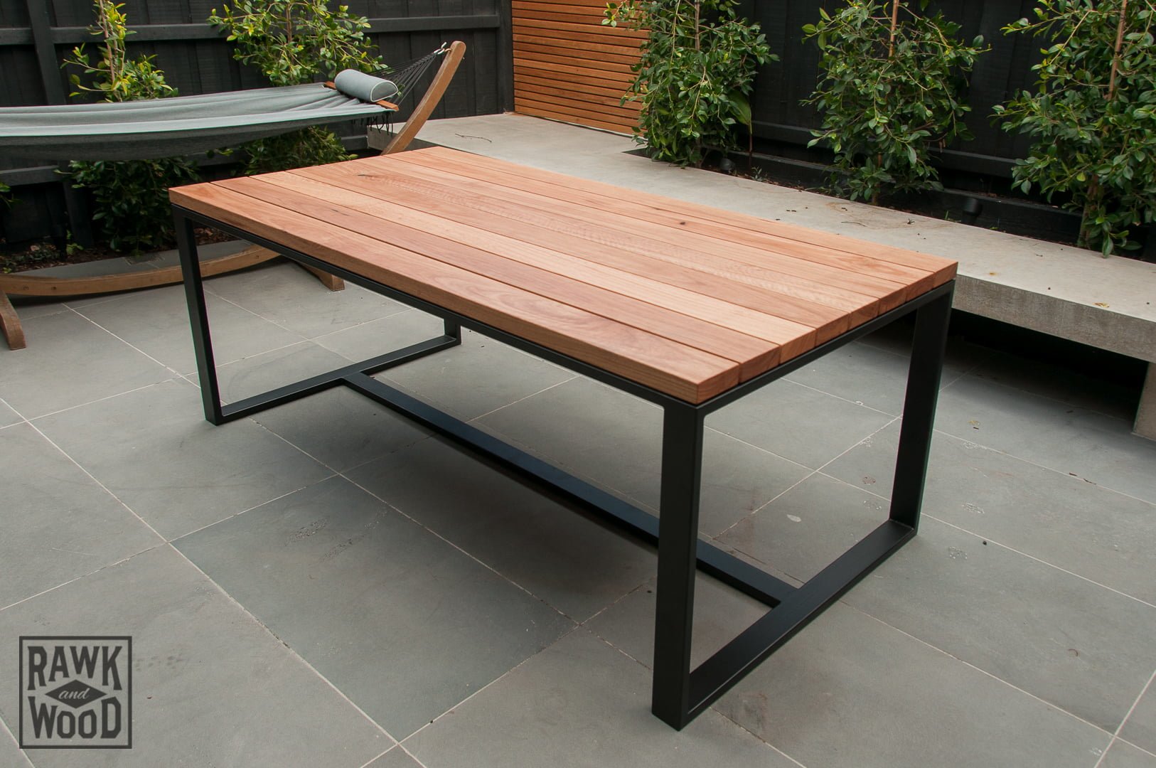 Recycled-Timber-Outdoor-Table-01, made in Melbourne by Rawk and Wood