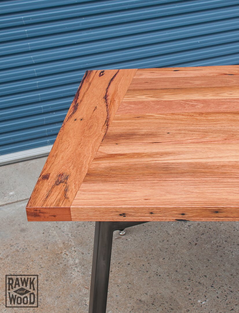 recycled-timber-dining-table, made in Melbourne by Rawk and Wood