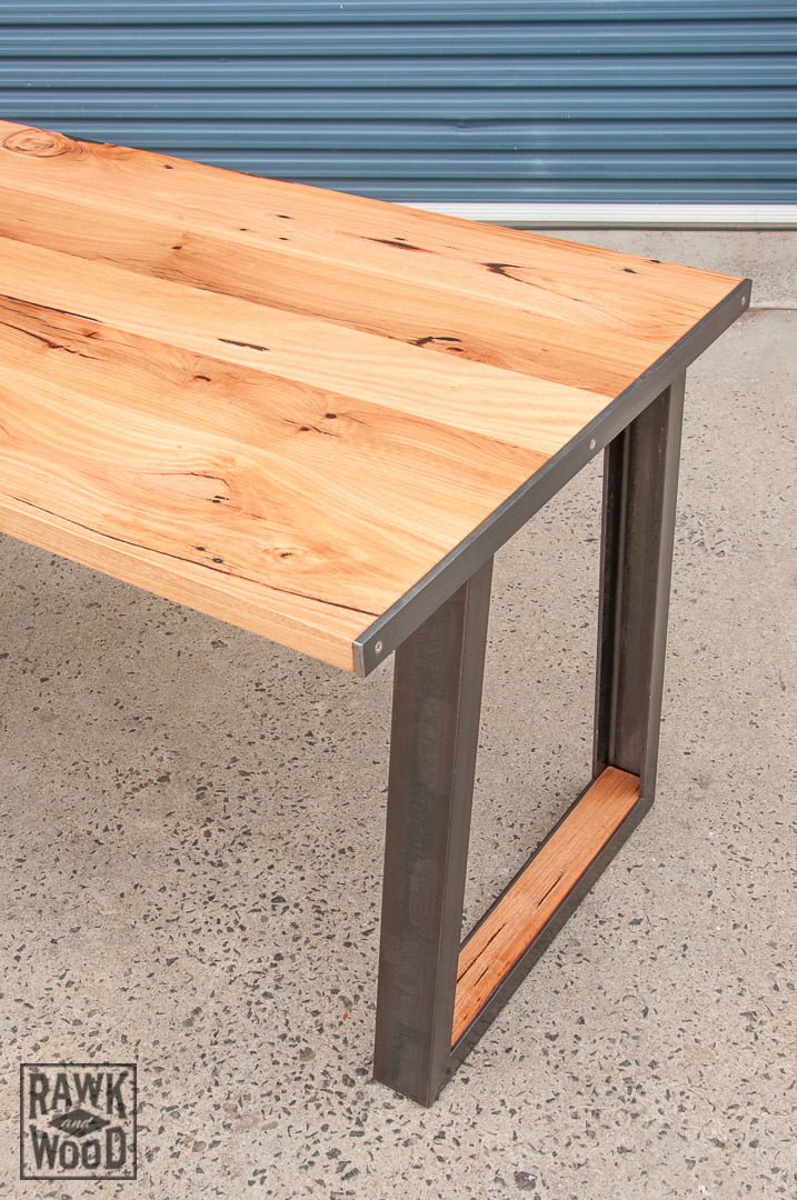 recycled-timber-office-desk, made in Melbourne by Rawk and Wood