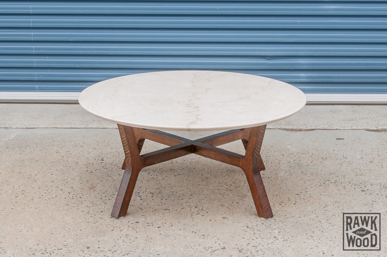 recycled-timber-and-marble-coffee-table, custom-made in Melbourne by Rawk and Wood